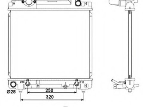 Schimbator de caldura 53079 NRF pentru Nissan Pixo