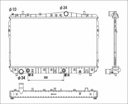 Schimbator de caldura 53732 NRF pentru Daewoo Nubira Daewoo Lacetti Chevrolet Lacetti Chevrolet Nubira Chevrolet Optra