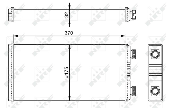 Schimbator de caldura 54257 NRF pentru Vw Dasher Vw Passat Bmw Seria 6 Volvo S80 Skoda Octavia Vw Bora Vw Jetta Mercedes-benz Actros