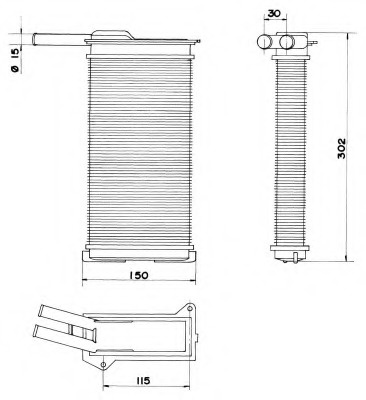 Schimbator de caldura 58608 NRF pentru Ford Escort Ford Orion Ford Granada