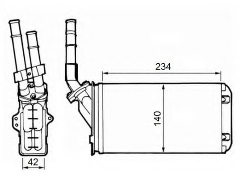 Schimbator de caldura 58643 NRF pentru CitroEn Ax Peugeot 106