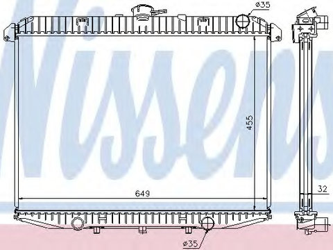 Schimbator de caldura 62070A NISSENS pentru Nissan Mistral Nissan Terrano Ford Maverick