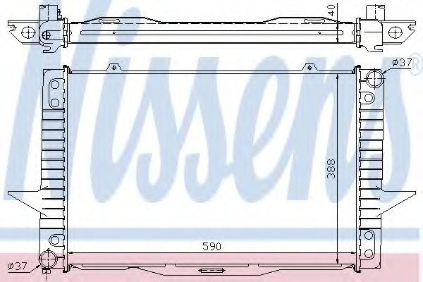 Schimbator de caldura 65536A NISSENS pentru Volvo 850 Volvo S70 Volvo V70