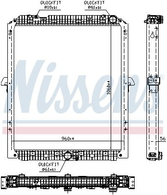 Schimbator de caldura 67176 NISSENS pentru Vw Golf Bmw Seria 3 Vw Passat Volvo V70 Bmw Seria 1 Mercedes-benz Actros Mercedes-benz Antos Mercedes-benz Arocs