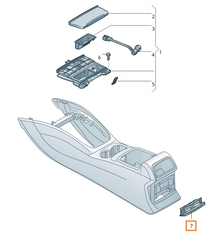 Scrumiera Consola Centrala Spate Oe Audi