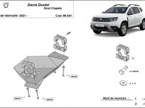 Scut metalic clapeta EGR Dacia Duster 2021-prezent