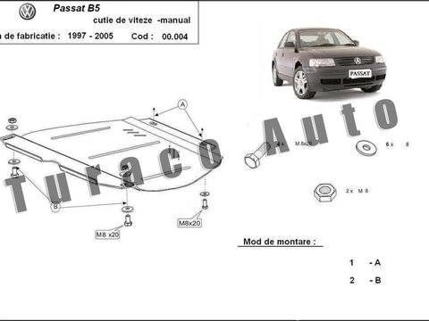 Scut metalic cutie de viteza manuala Volkswagen Passat B5 / Passat Facelift (B5.5) 1997-2005