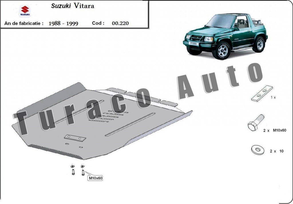 Scut metalic cutie de viteza Suzuki Vitara 1988-1999