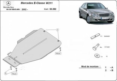 Scut metalic cutie de viteze automata Mercedes E-C