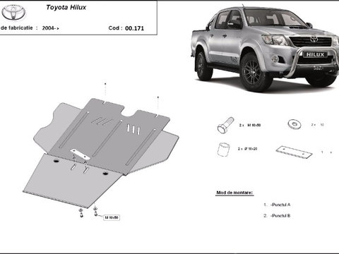 Scut metalic cutie de viteze, diferential si filtru particule Toyota Hilux 2005-2015