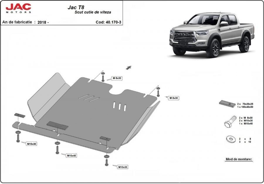 Scut metalic cutie de viteze Jac T8 2018-prezent