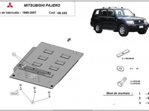 Scut metalic cutie de viteze Mitsubishi Pajero 3 (V60, V70) 1998-2007