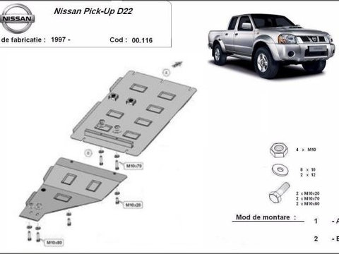 Scut metalic cutie de viteze Nissan Pick Up D22 1997-2005