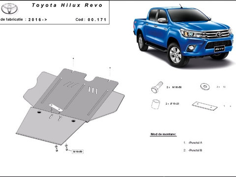 Scut metalic cutie de viteze si filtru particule Toyota Hilux Revo 2016-2021