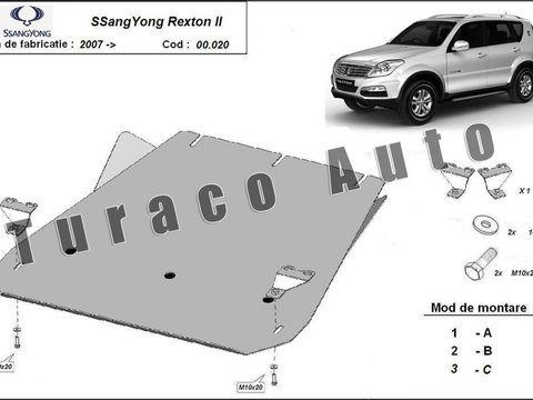 Scut metalic cutie de viteze SsangYong Rexton II 2007-2017