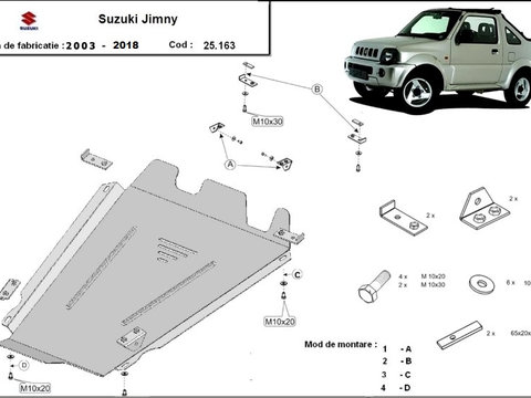 Scut metalic cutie de viteze Suzuki Jimny 1998-2018