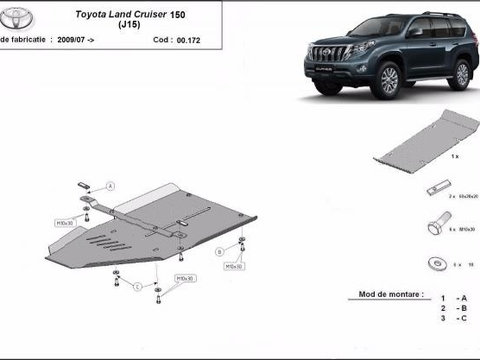 Scut metalic cutie de viteze Toyota Land Cruiser J150/J155 2009-prezent