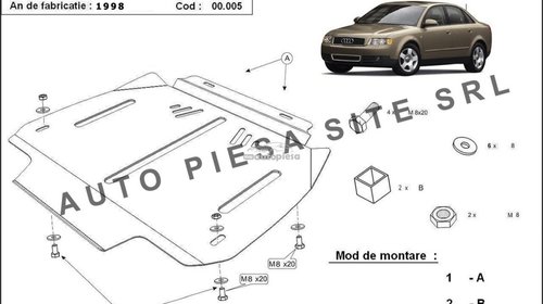 Scut metalic cutie viteze automata Audi 