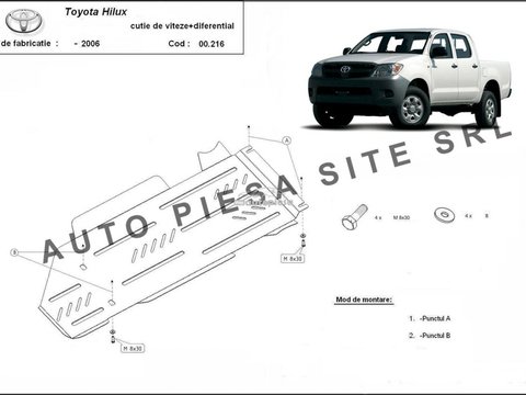 Scut metalic cutie viteze + diferential Toyota Hilux fabricata incepand cu 2006 APS-00,216 piesa NOUA