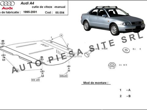 Scut metalic cutie viteze manuala Audi A4 B5 (4 cilindrii) fabricat in perioada 1995 - 2001 APS-00,004 piesa NOUA