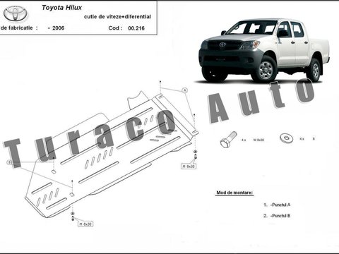 Scut metalic diferential + cutie de viteza Toyota Hilux 2001-2006