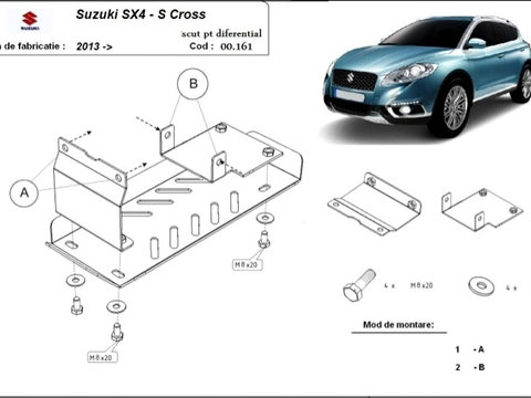 Scut metalic diferential Suzuki S-Cross 4x4 2013-2021