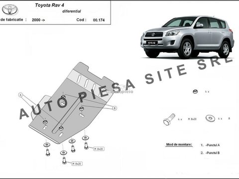 Scut metalic diferential Toyota Rav 4. fabricata in perioada 2000 - 2006 APS-00,174 piesa NOUA