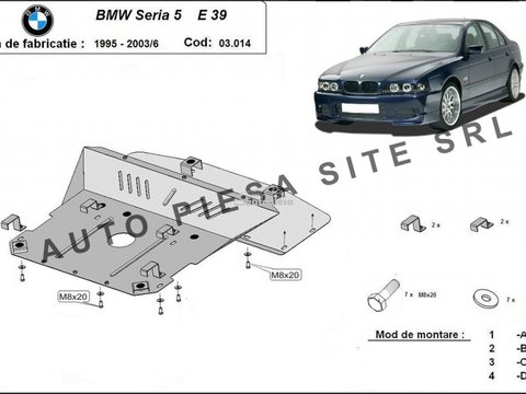 Scut metalic motor BMW Seria 5 E39 fabricat in perioada 1995 - 2003 APS-03,014 piesa NOUA