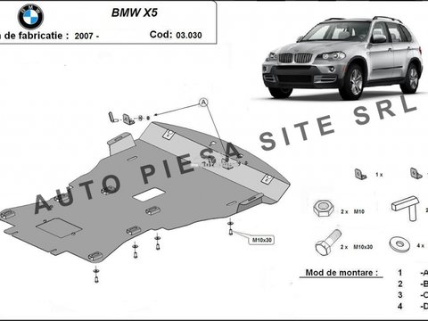 Scut metalic motor BMW X5 E70 fabricat in perioada 2007 - 2013 APS-03,030 piesa NOUA