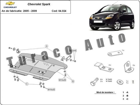 Scut metalic motor Chevrolet Spark 2005-2009