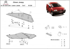 Scut metalic motor Citroen Jumpy 1994-2006