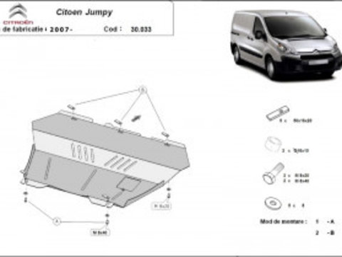 Scut metalic motor Citroen Jumpy 2007-2017