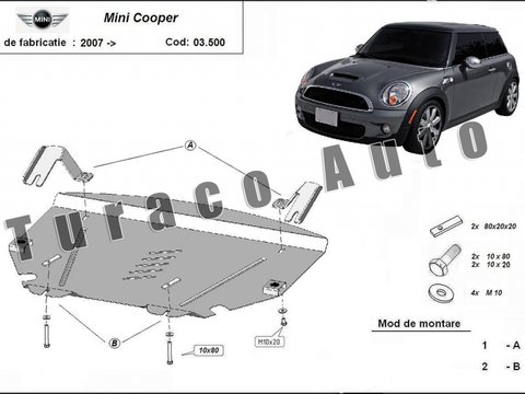 Scut metalic motor + cutie de viteza Mini Cooper 2007-2017