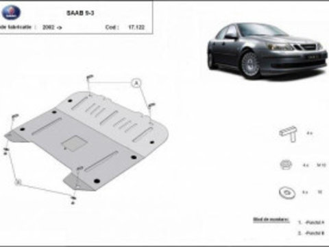 Scut metalic motor + cutie de viteza Saab 9-3, 1.8, 2.0, 2002-2011