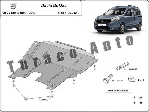 Scut metalic motor + cutie viteze Dacia Dokker 1.2, 1.4, 1.5 Tdci 2012-2017