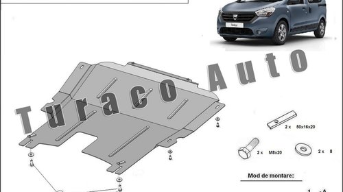 Scut metalic motor + cutie viteze Dacia 