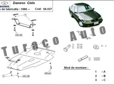 Scut metalic motor Daewoo Cielo 1.5 16v 1995-2008