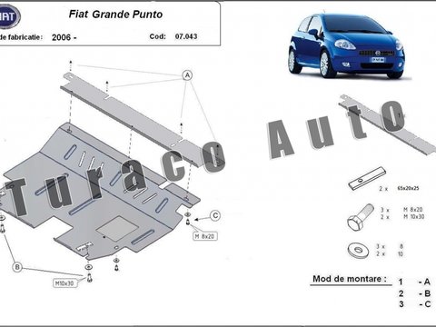 Scut metalic motor Fiat Grande Punto 2006-2017