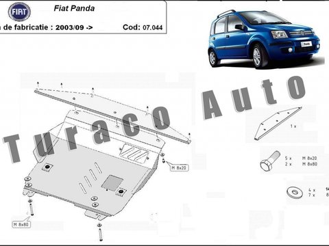 Scut metalic motor Fiat Panda 2003-2012