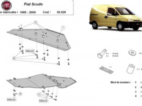 Scut metalic motor Fiat Scudo 1995 - 2006