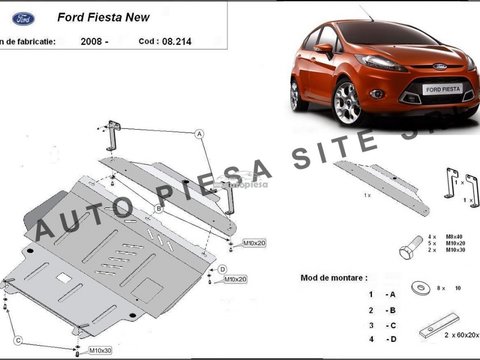 Scut metalic motor Ford Fiesta 6 VI fabricat incepand cu 2008 APS-08,214 piesa NOUA