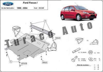 Scut metalic motor Ford Focus 1 1998 - 2004