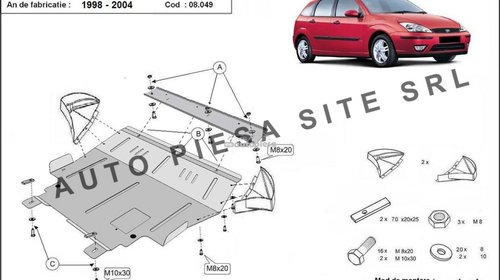 Scut metalic motor Ford Focus 1 I fabric