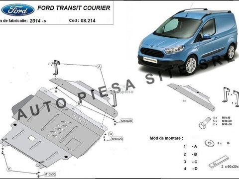 Scut metalic motor Ford Transit Courier fabricat incepand cu 2014 APS-08,214 piesa NOUA