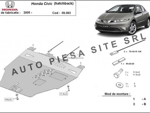 Scut metalic motor Honda Civic 8 VIII hatchback fabricata incepand cu 2005 APS-09,063 piesa NOUA