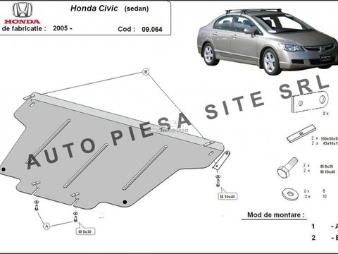 Scut metalic motor Honda Civic 8 VIII sedan fabricata incepand cu 2005 APS-09,064 piesa NOUA