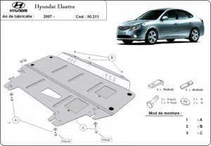 Scut metalic motor Hyundai Elantra 2007-2011