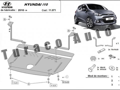 Scut metalic motor Hyundai i10 2012-2017