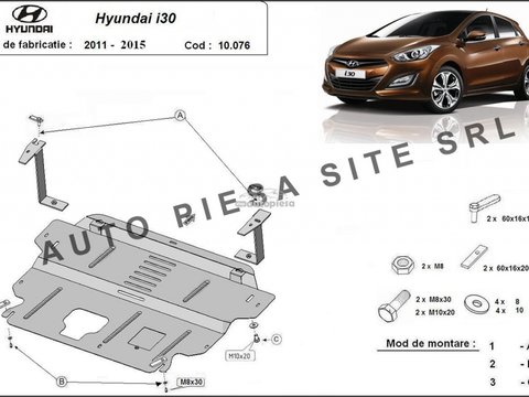 Scut metalic motor Hyundai i30 (GD) fabricat incepand cu 2011 APS-10,076 piesa NOUA