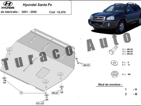 Scut metalic motor Hyundai Santa Fe 2001 - 2006